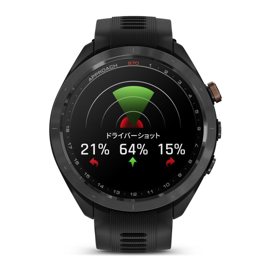 GARMIN（ガーミン） スマートウォッチ Approach S70 47mm Black Bronze