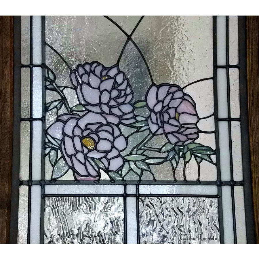 芍薬 シャクヤク ステンドグラス パネル : ステンドグラス工房 Glass