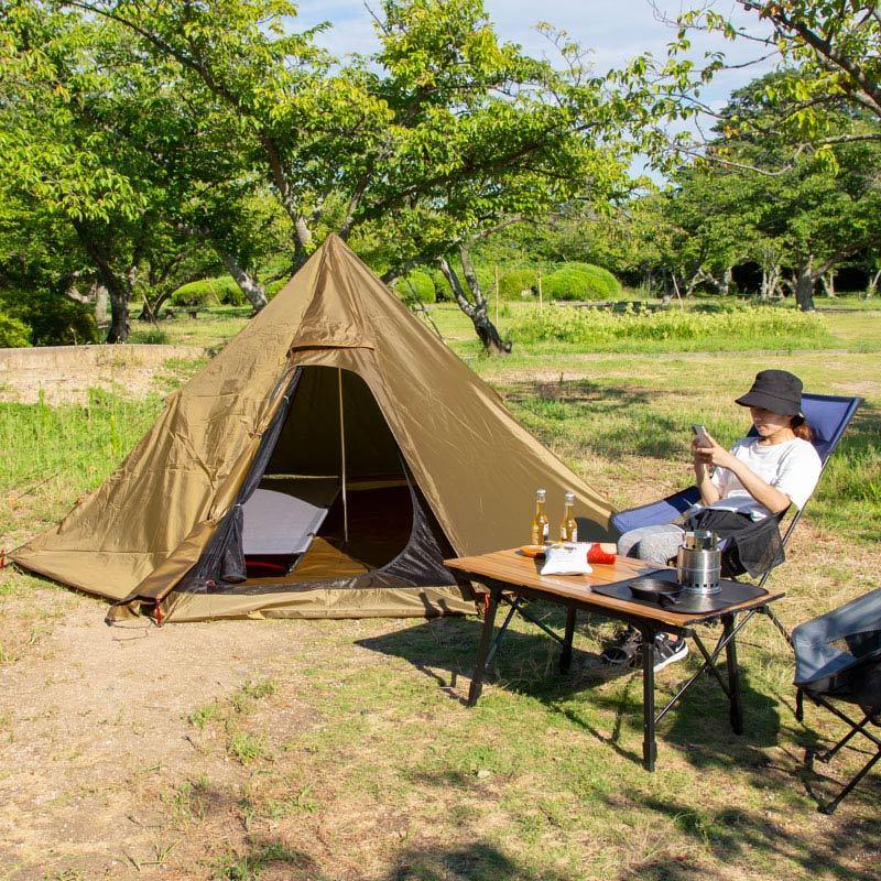 ワンポールテント ソロ 2人用 軽量 コンパクト モノポールテント