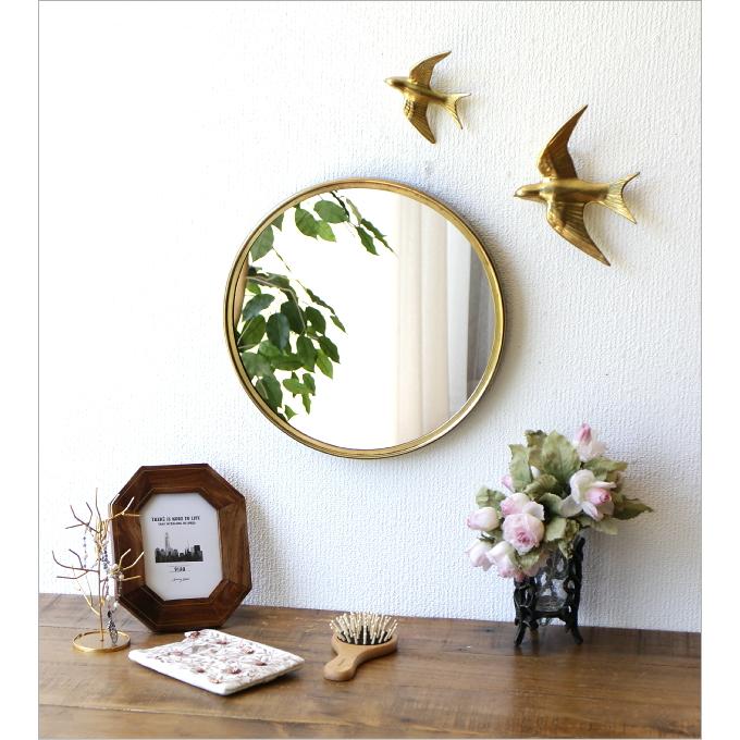 鏡 壁掛けミラー おしゃれ ウォールミラー シンプル ヴィンテージ風