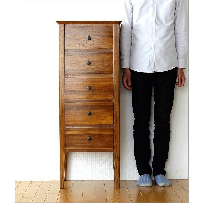 チェスト 木製 収納 5段 タンス 引き出し 無垢 天然木 リビング