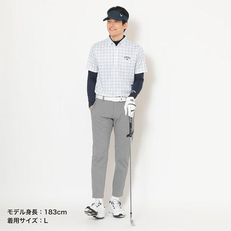 Callaway（キャロウェイ） チェックプリント 半袖ポロシャツ +