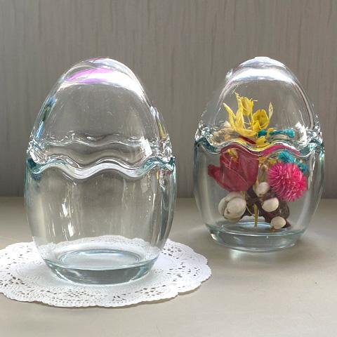 卵型 ガラス瓶 ビン ボトル ガラス容器 容器 カップ プリザーブド