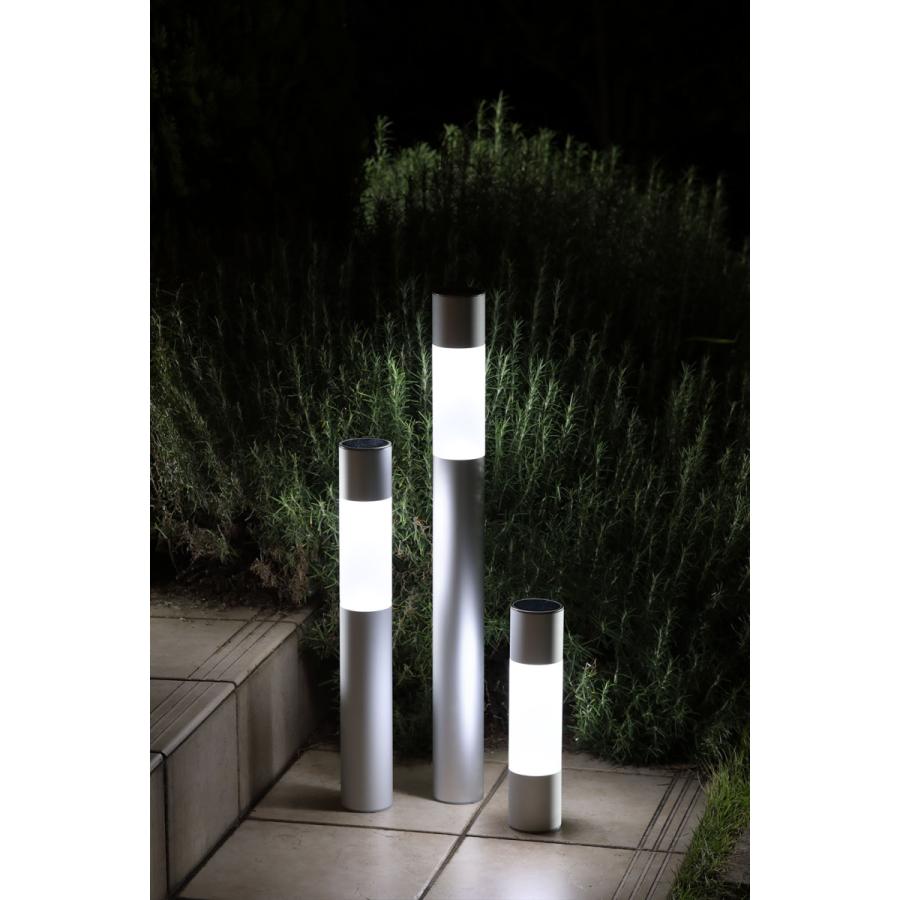 GWSOLAR アルミポールソーラーライト 高さ50cm 直径7cm スタイリッシュ