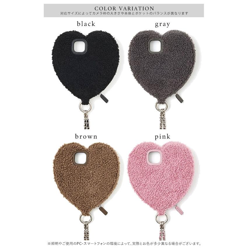 ajew（エジュー） iPhone対応 ajew fluffy dress HEART case shoulder
