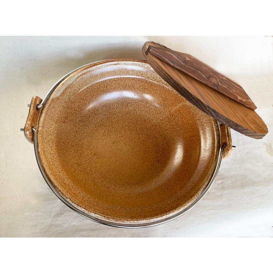 有田焼 土鍋 超特大 安楽窯ツル付 11号 33cm : 台所の道具屋筋 - 通販