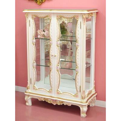 ロココ調 パリジーノ ガラスキャビネット 送料無料・開梱サービス付