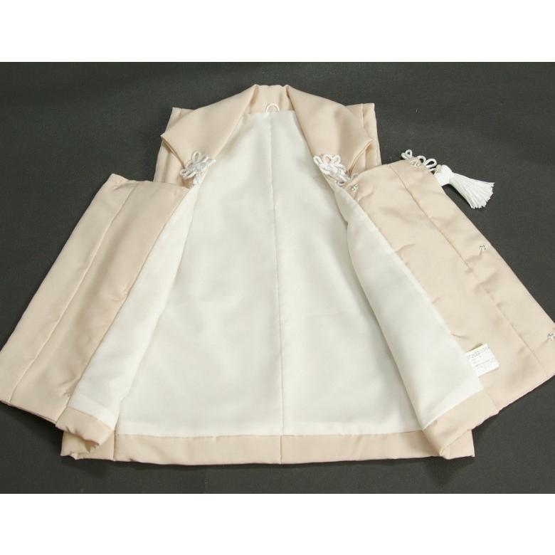 京美 七五三 3歳 着物 男の子 絹100％ 正絹 被布単品 ベージュ 虎