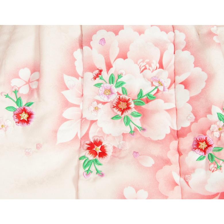 京美 七五三 着物 3歳 被布セット 女の子 マユミブランド 濃淡ピンク地