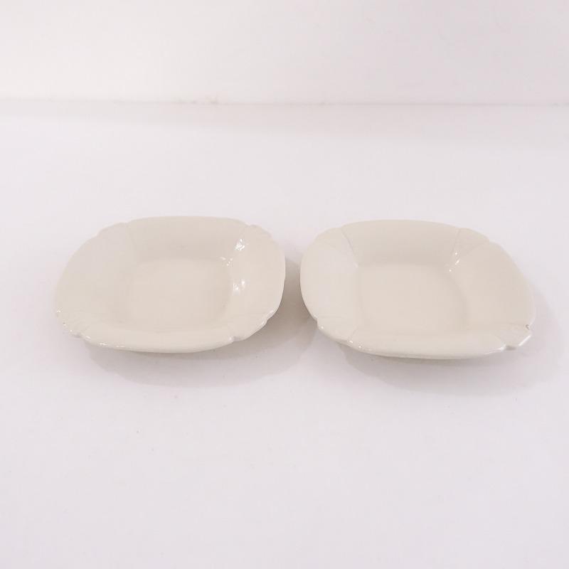 長峰菜穂子 *角深皿 2枚セット*白ホワイトお皿小皿取り皿銘々皿