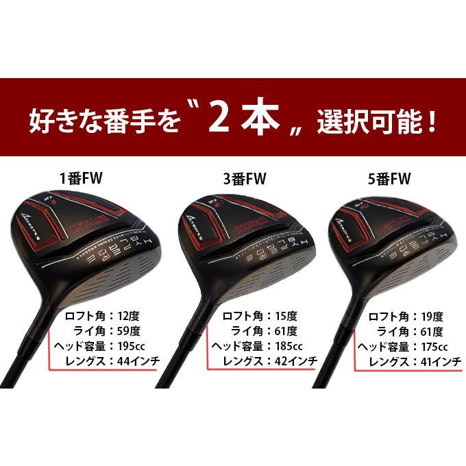 ワークスゴルフ ゴルフ フェアウェイウッド 2本セット 1w 3w 5w メンズ