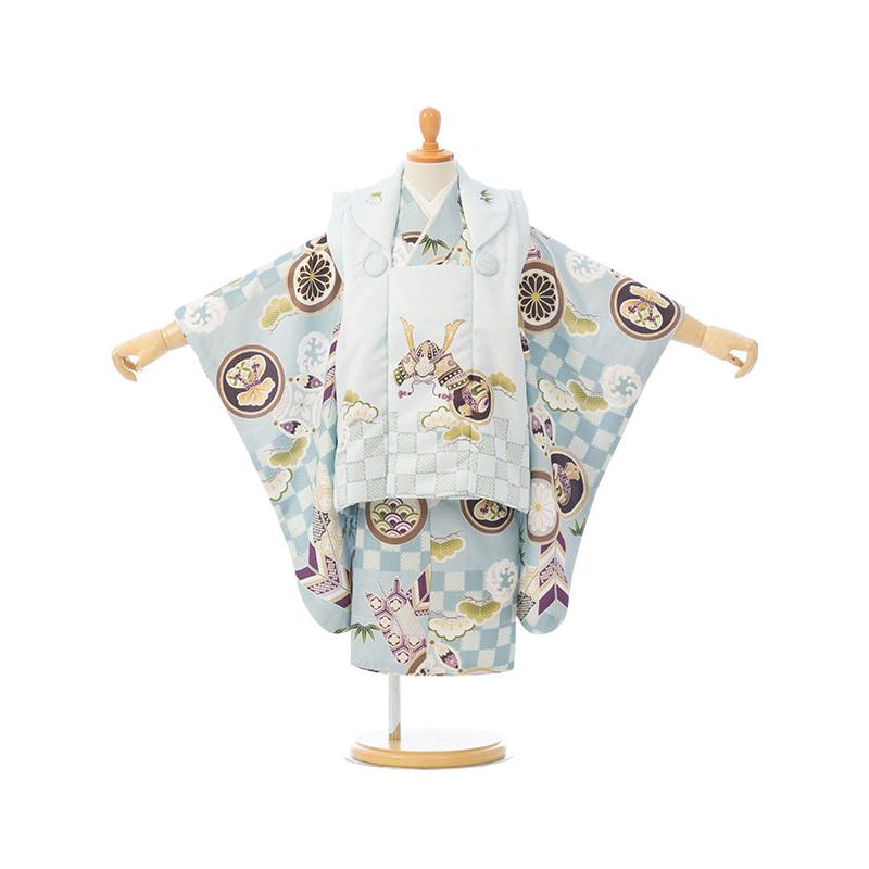 花うさぎ|着物レンタル|被布セット|90〜100cm|七五三 着物 3歳 男|被布