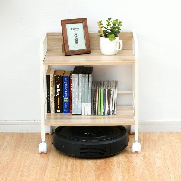 山善（YAMAZEN） 収納ラック キャスター付き 4段 ワゴン スリム 本棚