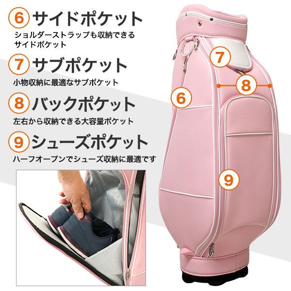 キャディバッグ ゴルフクラブケース セルフ スタンド 練習用 収納可能
