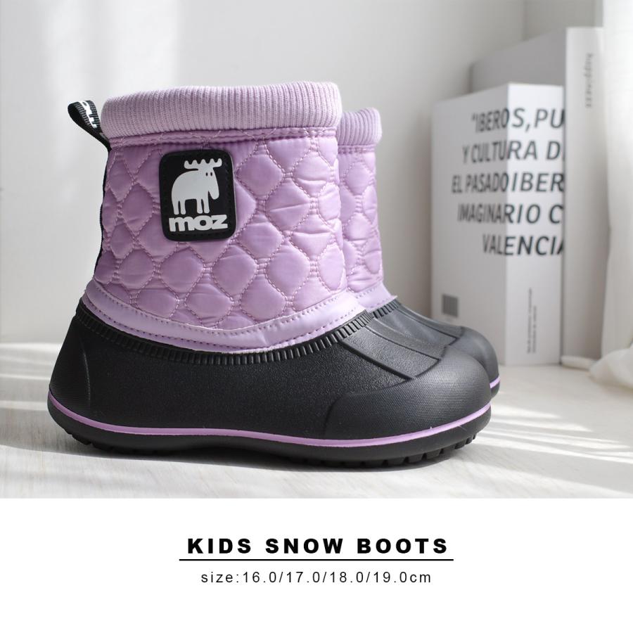 moz（モズ） スノーブーツ キッズ 子供 ボア 防水 暖かい ショート