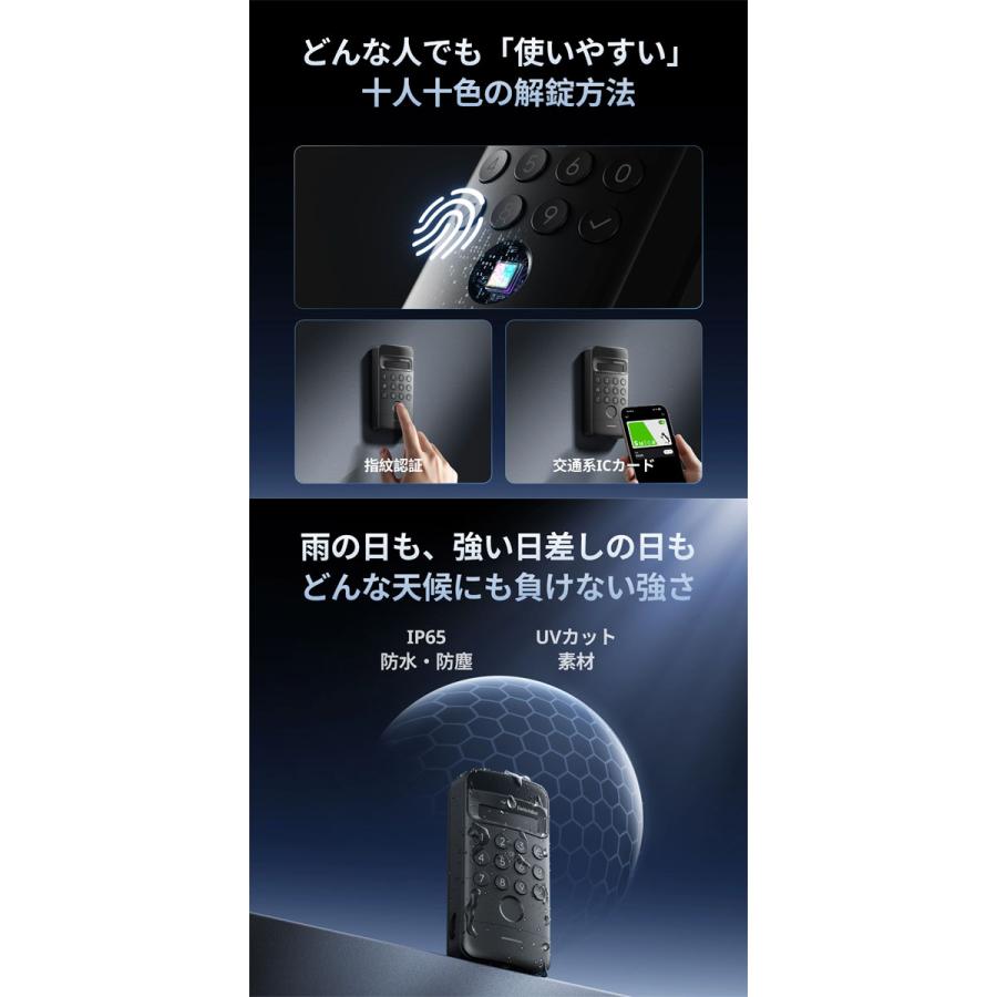 SwitchBot（スイッチボット） ドアロックUltra 顔認証セット ブラック