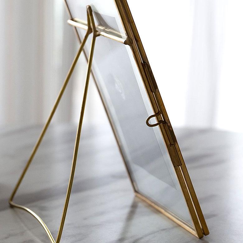 ELEMENTS フォトフレーム 写真立て ガラスと真鍮でできたフォト