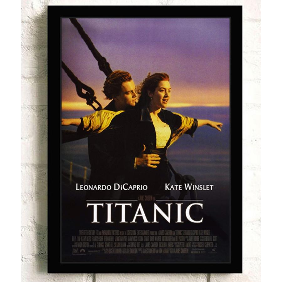 タイタニック』TITANIC 映画ポスター アートフレーム 壁掛け 額縁透明