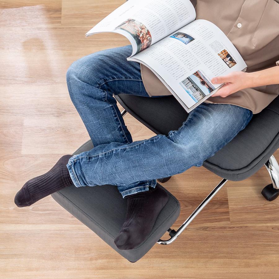 イーサプライ（e-supply） リクライニングチェア 寝れる オットマン付