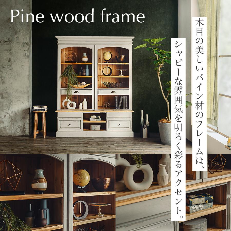 シェルフ ブックシェルフ アンティーク調 オープンラック 木製