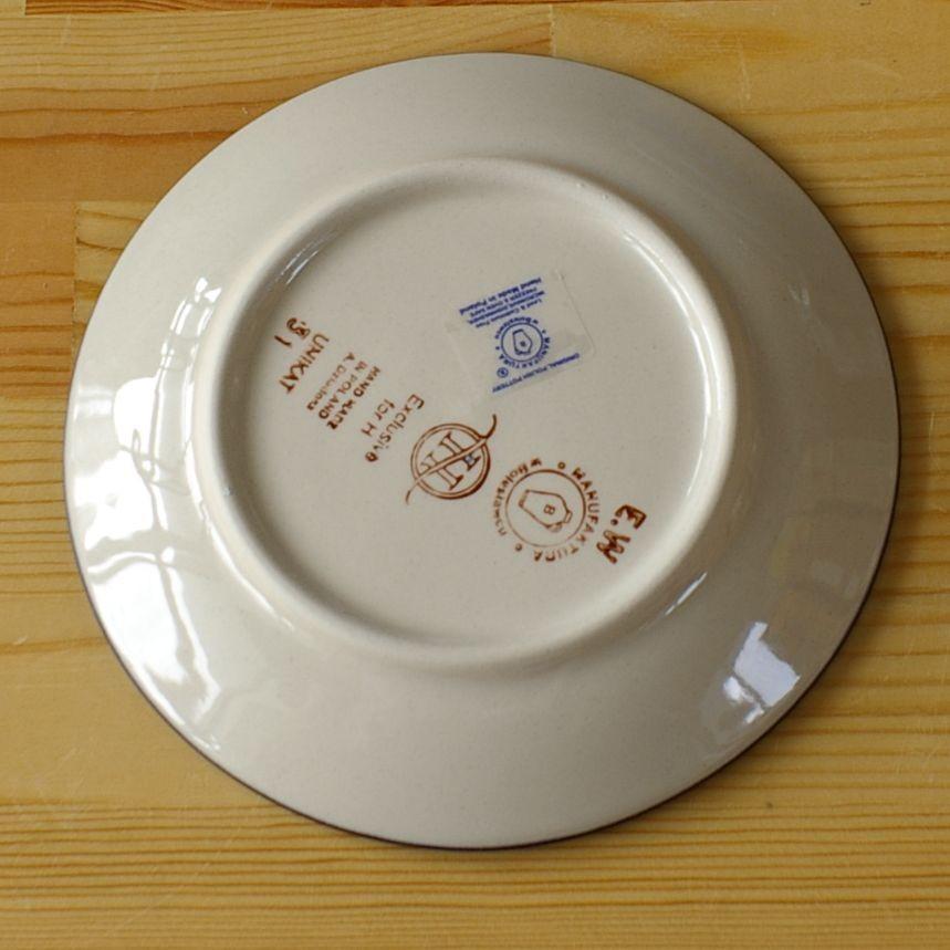 ポーランド食器 ポーリッシュポタリー ケーキ皿 デザートプレート 17cm