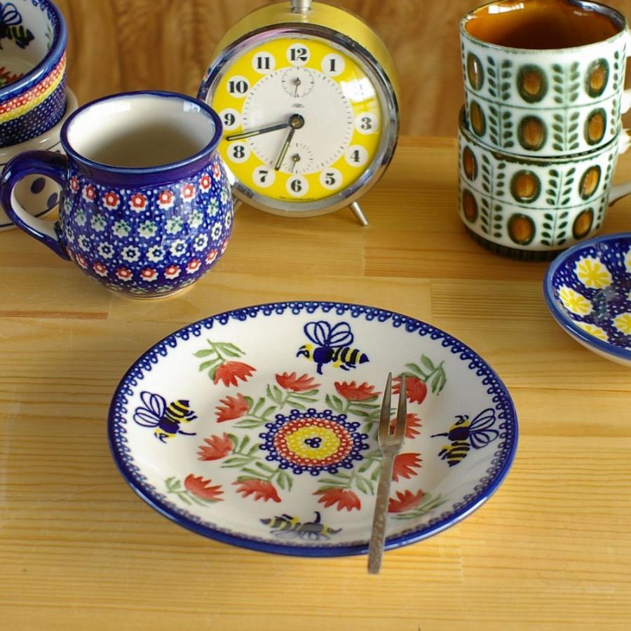 ポーランド食器 ポーリッシュポタリー ケーキ皿 デザートプレート 17cm