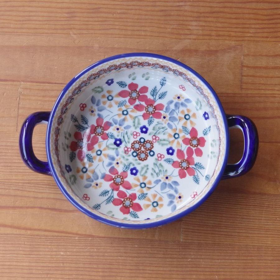 ポーリッシュポタリー ポーランド食器 持ち手付き グラタン皿 オーブン