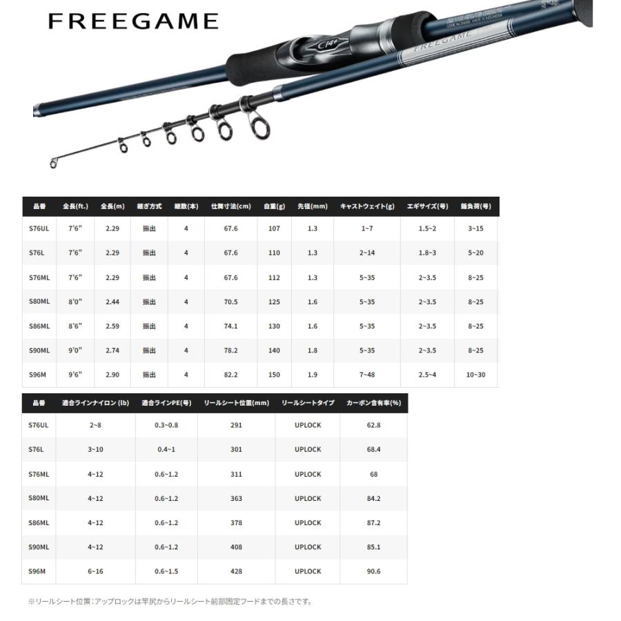 シマノ（SHIMANO） 23 フリーゲーム S76UL / 万能振出ロッド / shimano