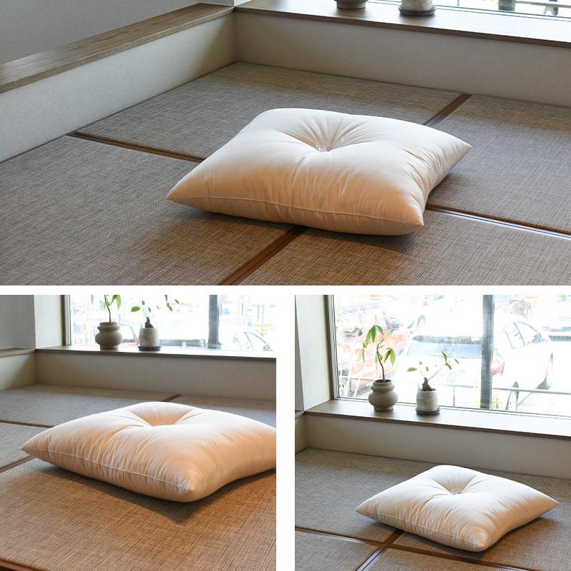ヌード座布団 銘仙判 55×59cm 日本製 綿100％生地 和綴じ座ぶとん