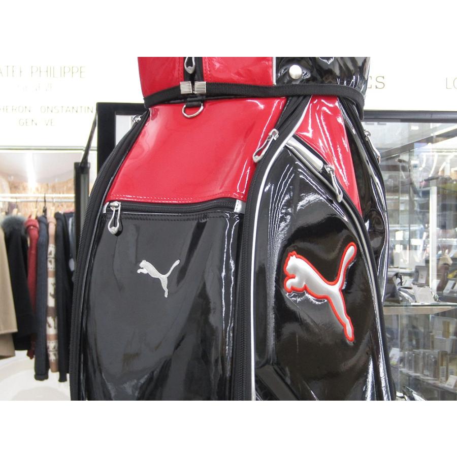 PUMA プーマ キャディバッグ ゴルフバッグ レッド×ブラック 5分割
