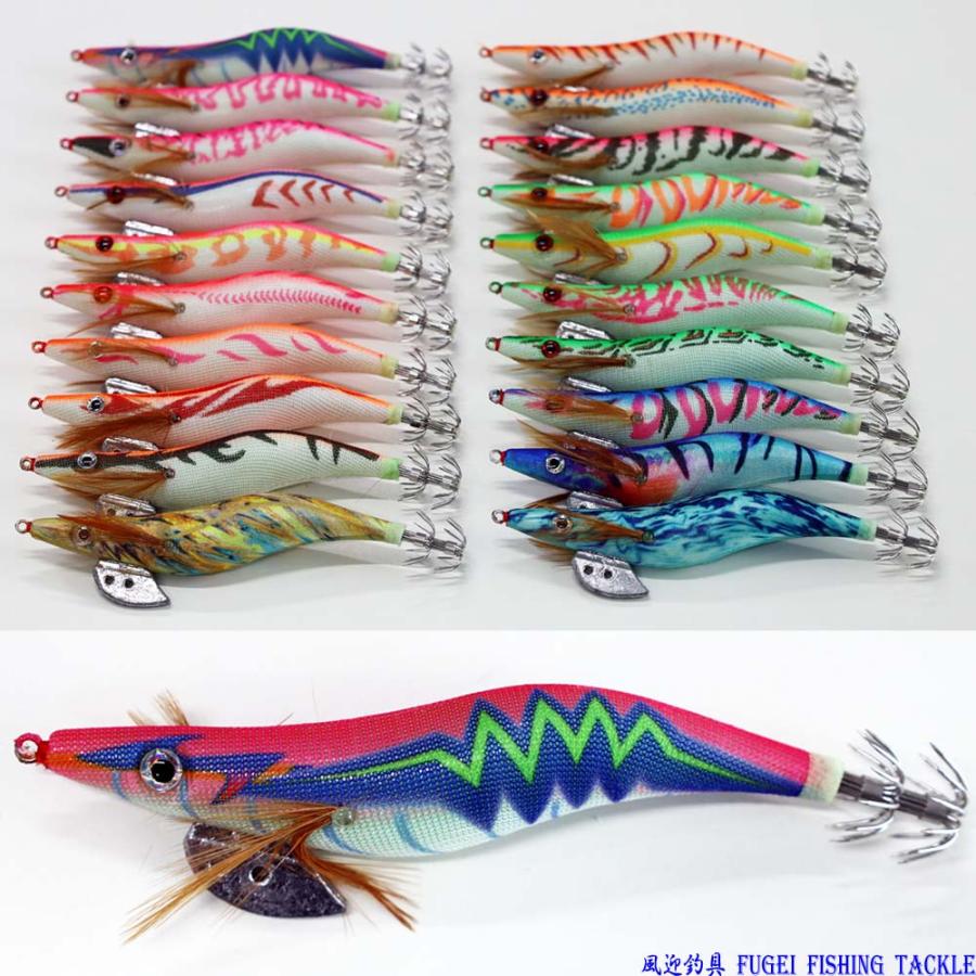 夜光 イカ釣り エギング エギ 餌木 3.5号 20柄 20個 セット
