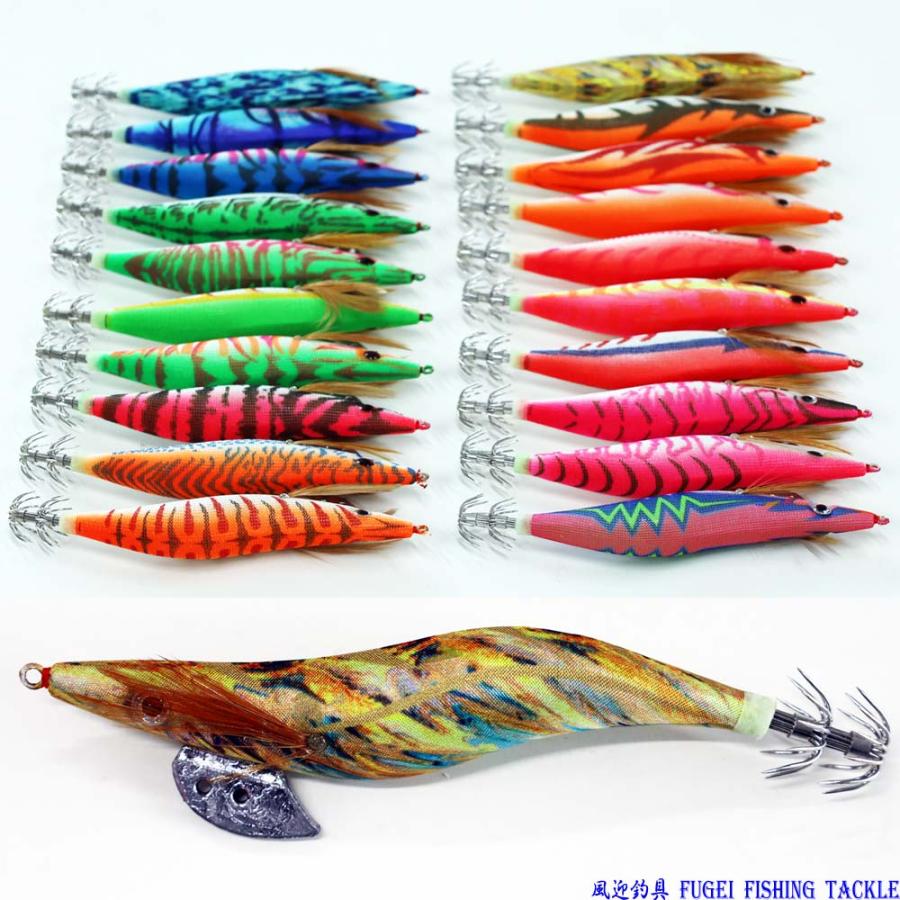 夜光 イカ釣り エギング エギ 餌木 3.5号 20柄 20個 セット
