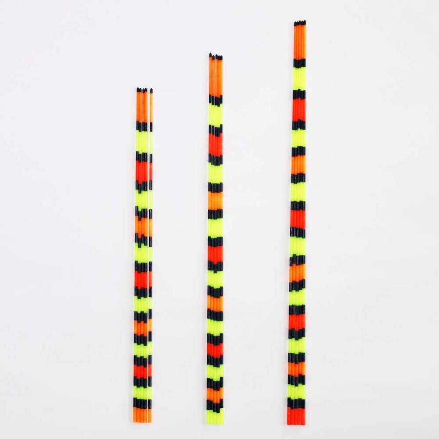 色塗り へら浮き ウキ 自作用 パイプトップ 15本 全長18/20/22cm 径1.7