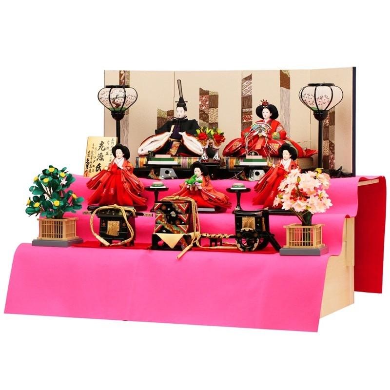 雛人形 ひな人形 久月 人形の久月 三段飾り 五人飾り 十二単雛人形