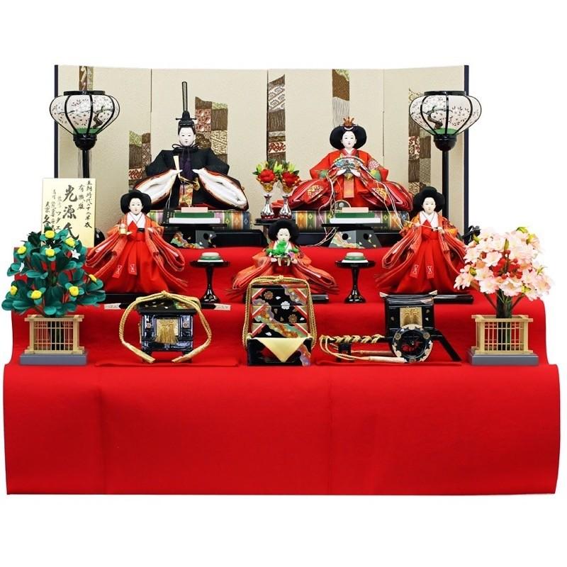 雛人形 ひな人形 久月 人形の久月 三段飾り 五人飾り 十二単雛人形