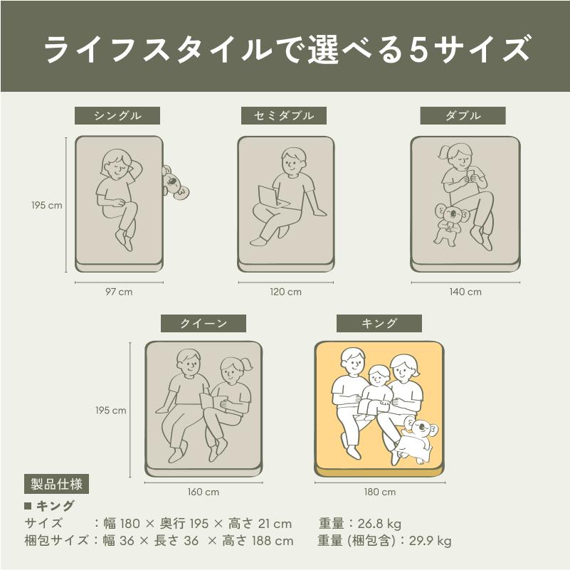 コアラマットレス マットレス キング オリジナルコアラマットレス 低