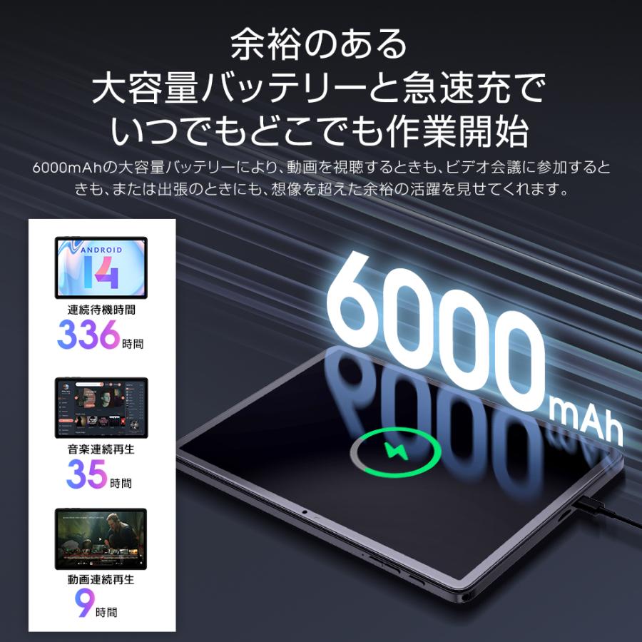 Android14 タブレット PC 本体 10インチ 12GB+64GB+1TB-TF拡張 Wi-Fi