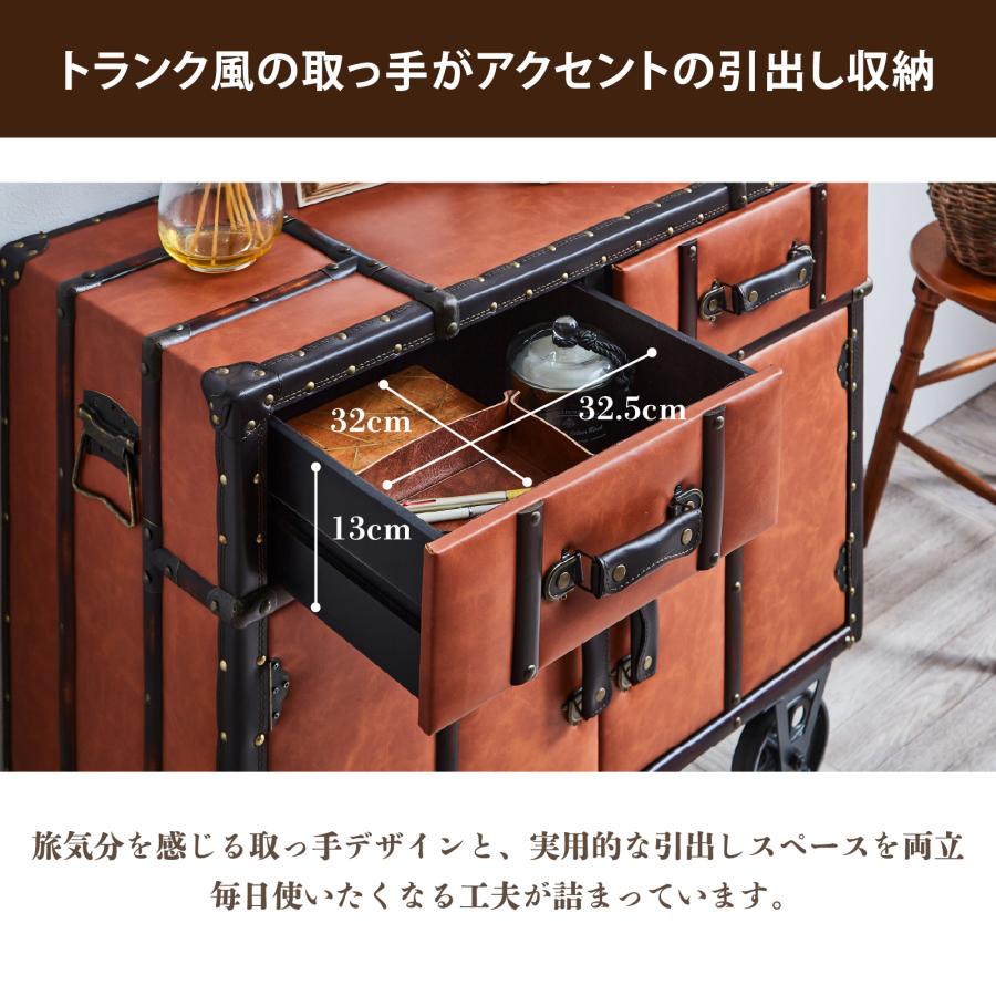 サンコウ レトロ調 80キャビネット収納ボックス レトロ感 アンティーク