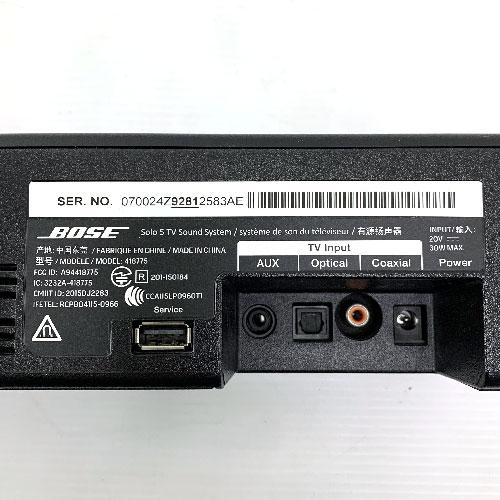 BOSE 418775【Solo 5 TV sound system ワイヤレスサウンドバー】【製造