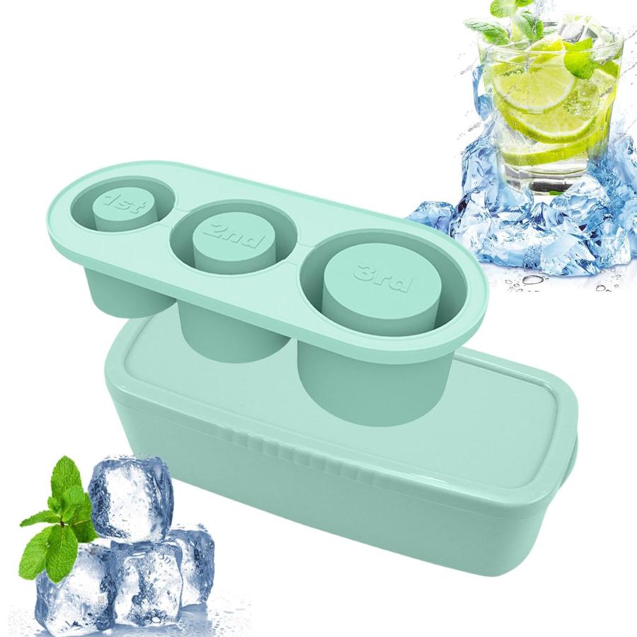 スタンレーカップ用製氷皿、製氷皿、蓋付き中空円筒アイスキューブ型