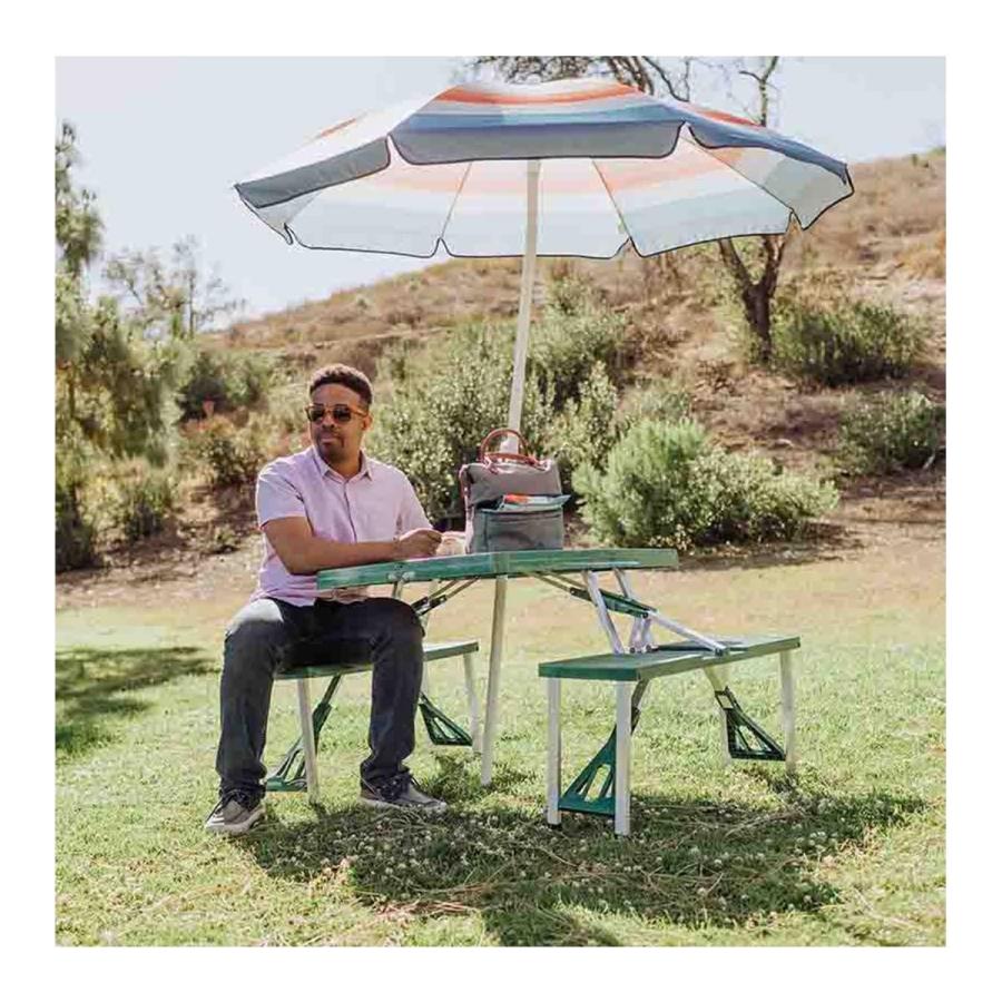 折りたたみキャンプテーブルセット テーブル?チェア一体型 ピクニック