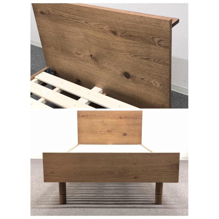 美品□unico/ウニコ□ADDAY/アディ ベッド ハイタイプS オーク