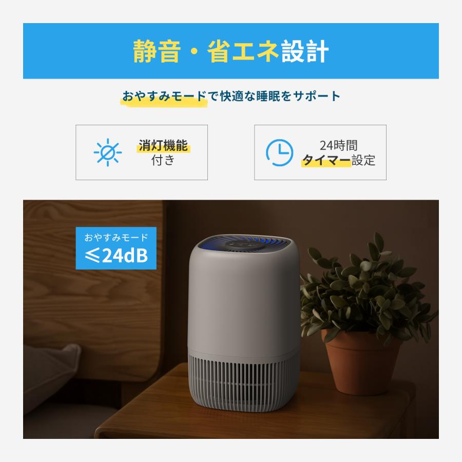 Kloudic 【クーポンで4480円】空気清浄機 小型 静音 12畳 アロマ