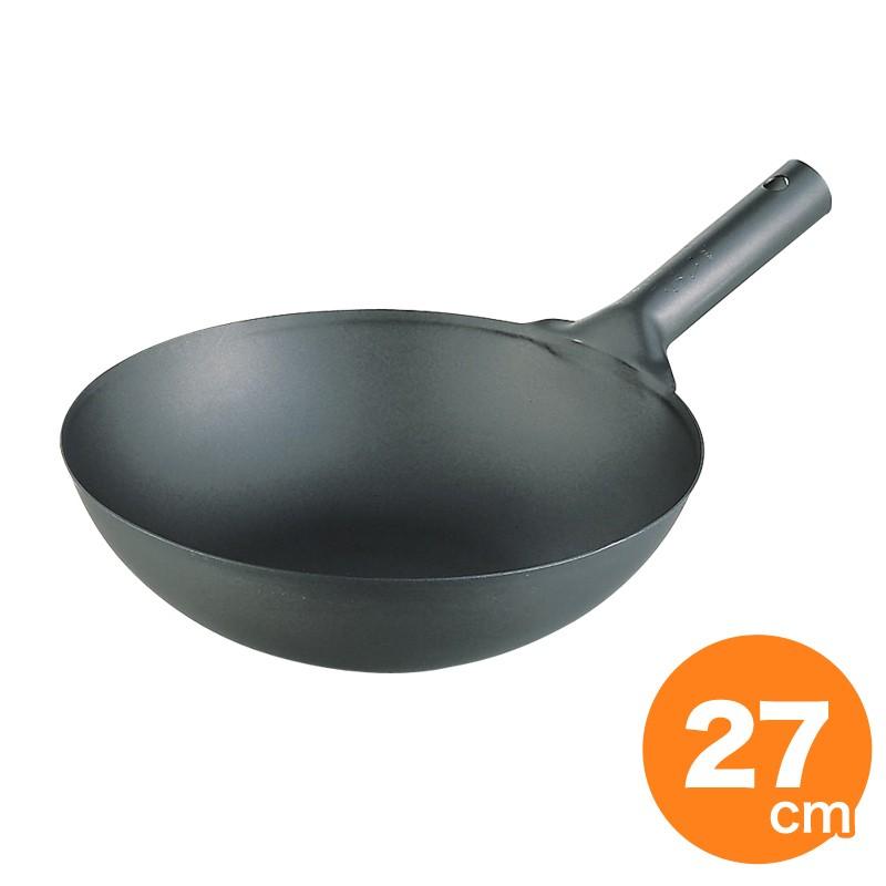 クマタカ印 純チタン共柄北京鍋 27cm 中華鍋 片手 : キッチングッズ