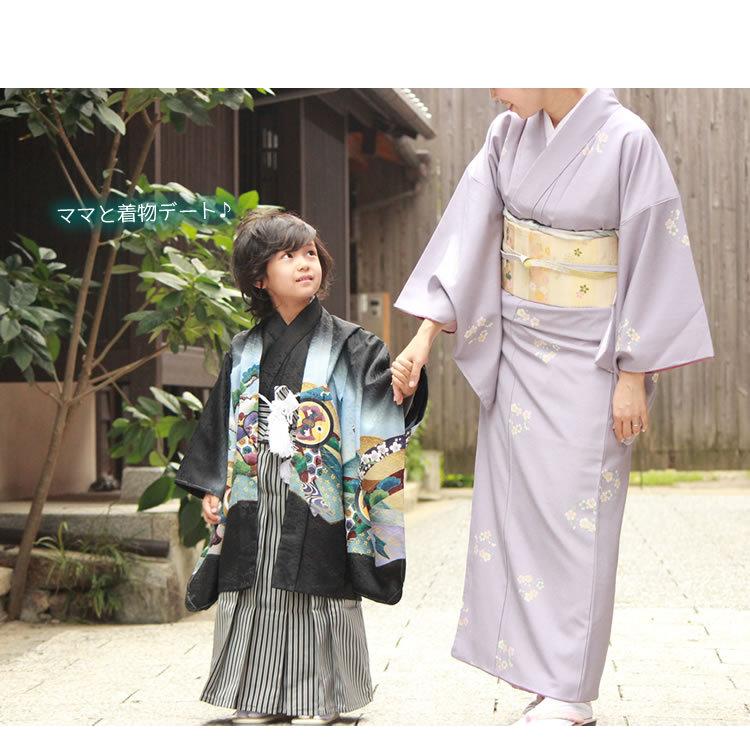 七五三 5歳 男児 着物 羽織袴 アンサンブル 11点セット 羽織 袴 セット