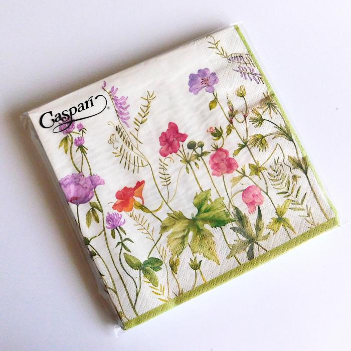 Caspari フレンチフローラル 10枚入り ペーパータオル ペーパー