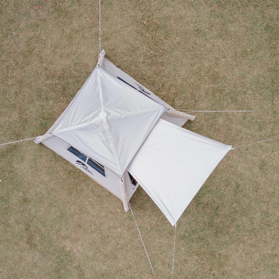 エアーテント 4人用 ポンプ付き 空気を入れるだけ 簡単設営 幅230×奥