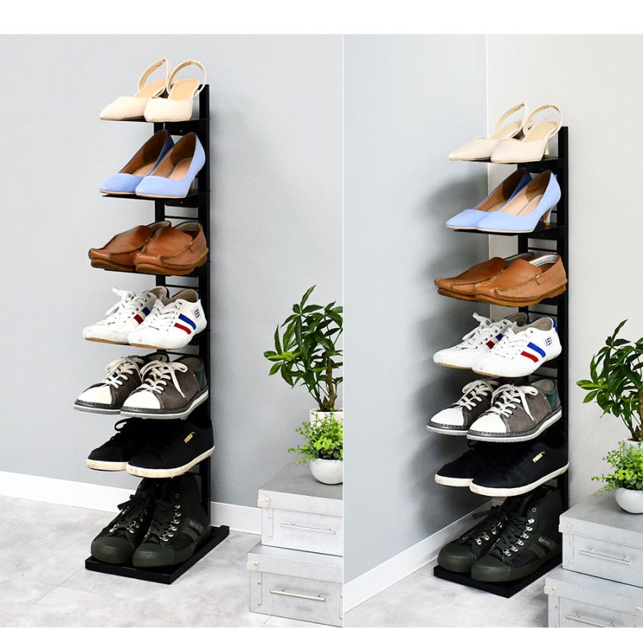 フロートシューズラック 7足用 靴だな 靴棚 シューズ収納 靴収納