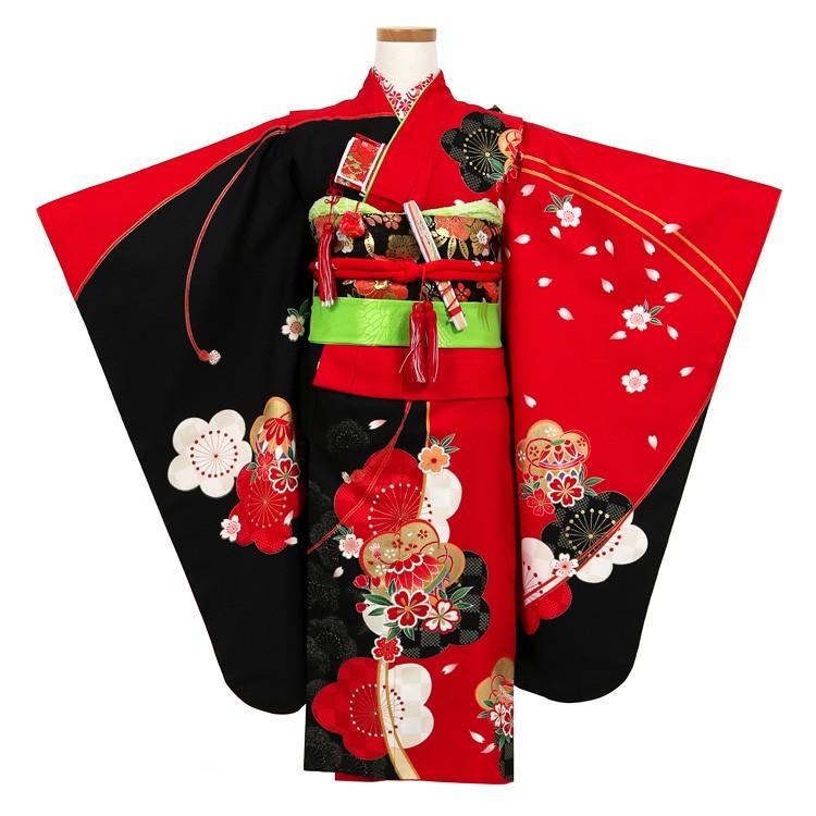 七五三 着物 7歳 レンタル フルセット 女の子 箱迫セット 赤 7歳 貸