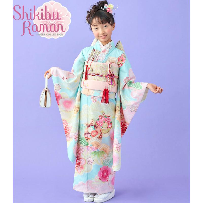 七五三 着物 7歳 女の子 着物フルセット 式部浪漫 ブランド 絵羽柄 梅